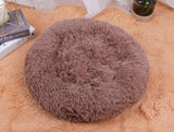 Calming Donut Dog Bed – Round Plush Pet Nest for Small Dogs & Cats (3 Sizes) - woofyluxe
