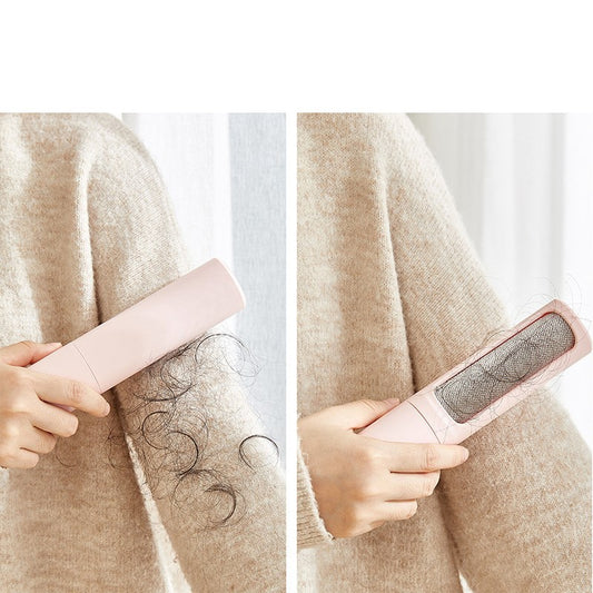 2-in-1 Reusable Pet Hair Remover Brush – Portable Lint Roller & Self-Cleaning Fur Removal Tool for Dogs & Cats - woofyluxe