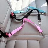 Adjustable Pet Dog & Cat Car Seat Belt | Vehicle Safety Harness Lead Clip for Travel
