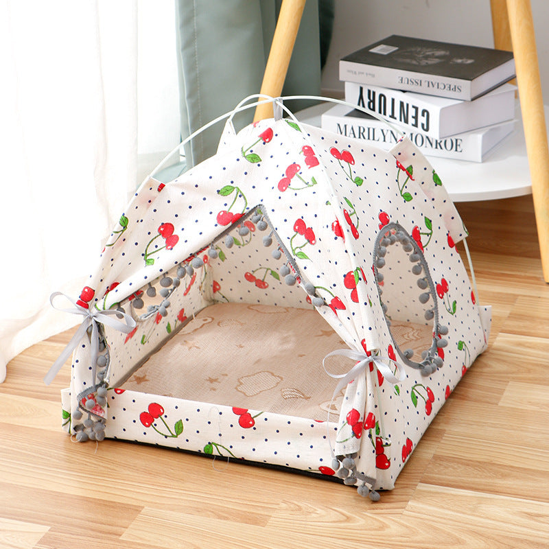 Cat Tent House – Enclosed Portable Pet Bed for Small & Medium Cats and Dogs | Waterproof & Breathable Fabric - woofyluxe