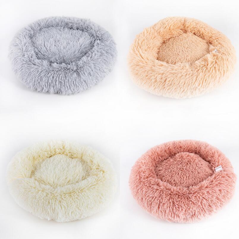 Calming Donut Dog Bed – Round Plush Pet Nest for Small Dogs & Cats (3 Sizes) - woofyluxe