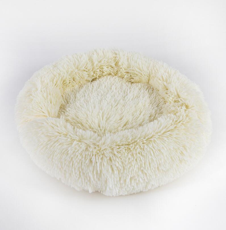 Calming Donut Dog Bed – Round Plush Pet Nest for Small Dogs & Cats (3 Sizes) - woofyluxe
