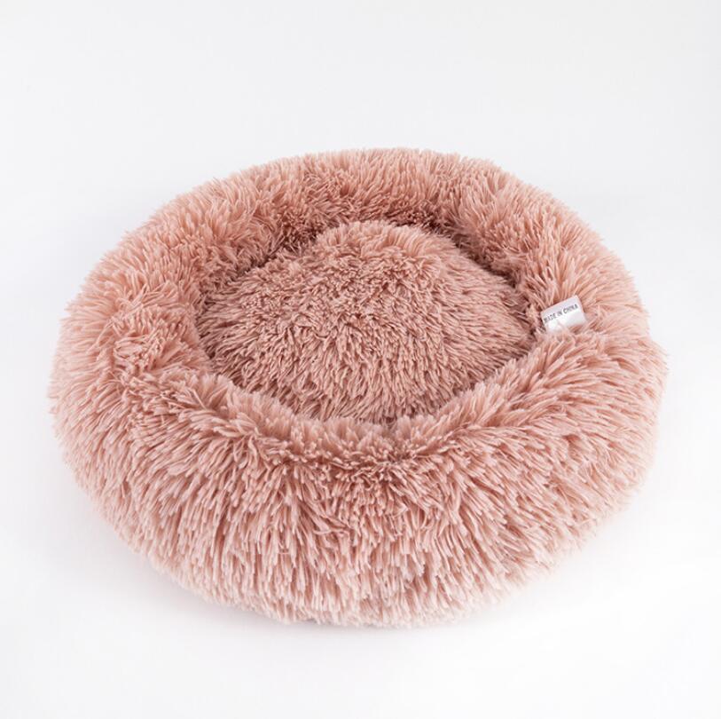 Calming Donut Dog Bed – Round Plush Pet Nest for Small Dogs & Cats (3 Sizes) - woofyluxe