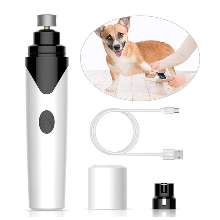 Electric Pet Nail Grinder for Dogs & Cats – Low Noise, USB Rechargeable Nail Clippers for Safe & Painless Grooming