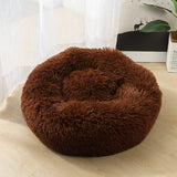 Calming Donut Dog Bed – Round Plush Pet Nest for Small Dogs & Cats (3 Sizes) - woofyluxe