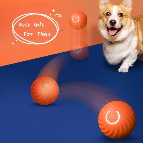 Durable Rubber Dog Chew Ball – Bite-Resistant Pet Toy for Puppies & Dogs, Interactive Training Ball with USB Power - woofyluxe