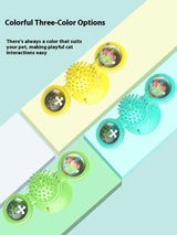 Cat Entertainment Set – Interactive Rotating Disk, Feather Teasers, Windmill & Tumbler Toys for Active & Happy Cats - woofyluxe