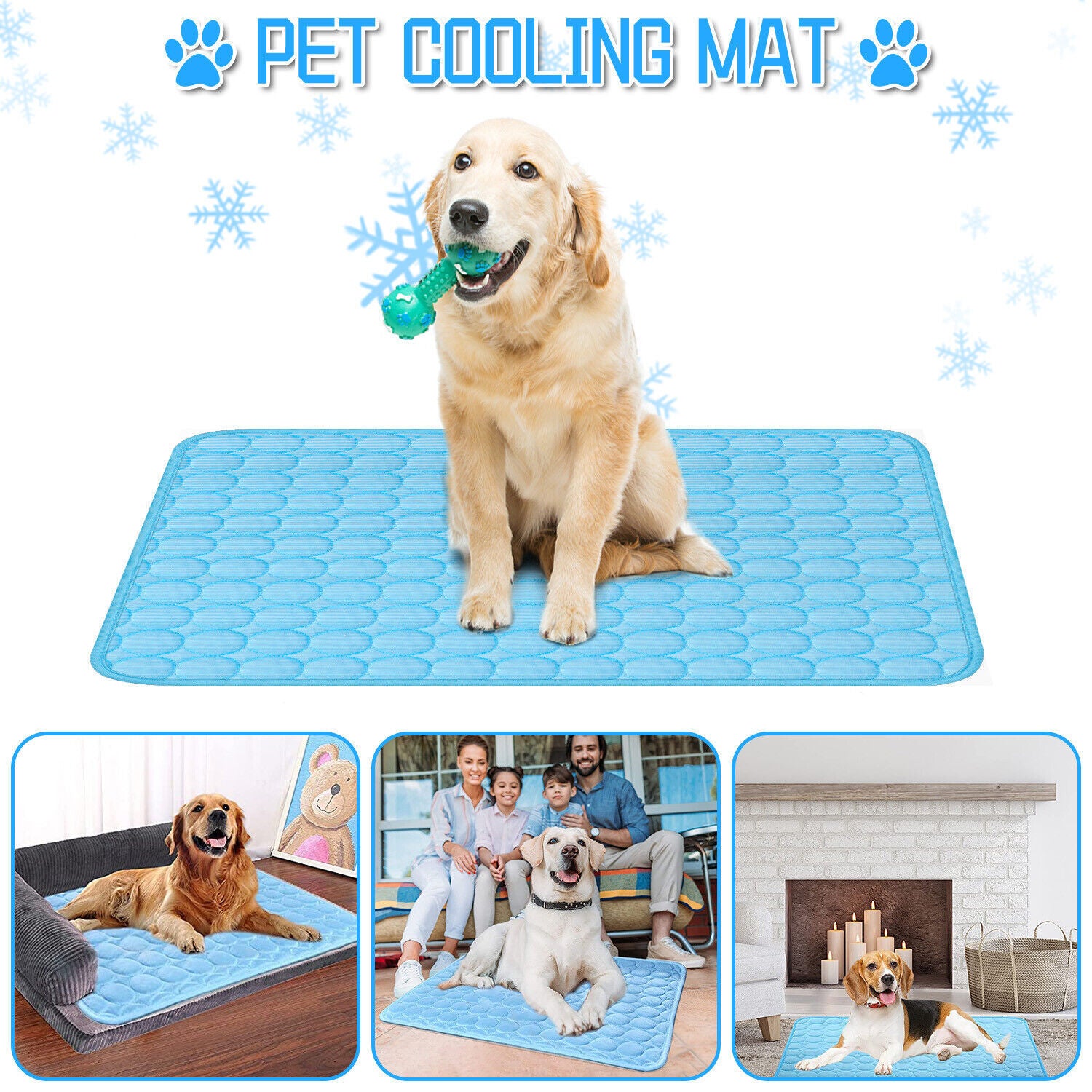 Pet Cooling Mat – Breathable Ice Silk Summer Pad for Dogs & Cats | Waterproof, Washable, Non-Slip Cool Bed - woofyluxe