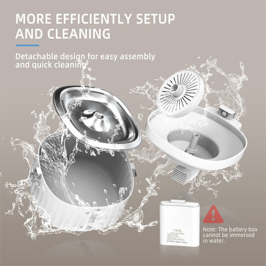 Automatic Smart Pet Water Fountain – Stainless Steel Cat & Dog Drinking Dispenser - woofyluxe
