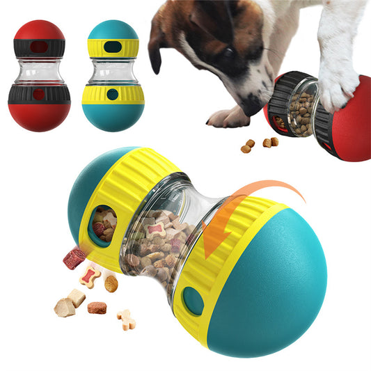Food Dispensing Dog Toy Tumbler – Interactive Puzzle Ball, Slow Feeder, IQ Training, and Stomach Protection for Pets - woofyluxe