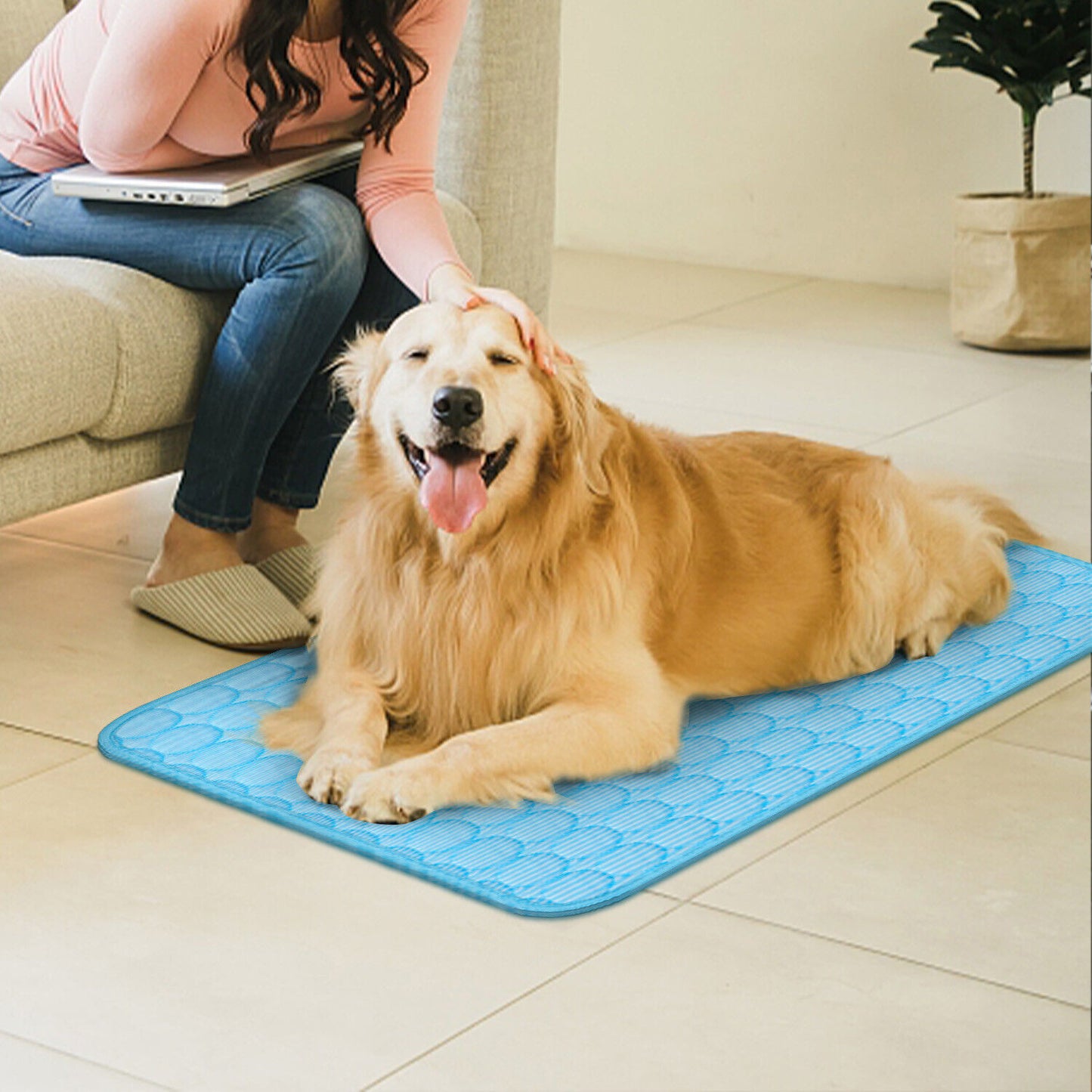 Pet Cooling Mat – Breathable Ice Silk Summer Pad for Dogs & Cats | Waterproof, Washable, Non-Slip Cool Bed - woofyluxe