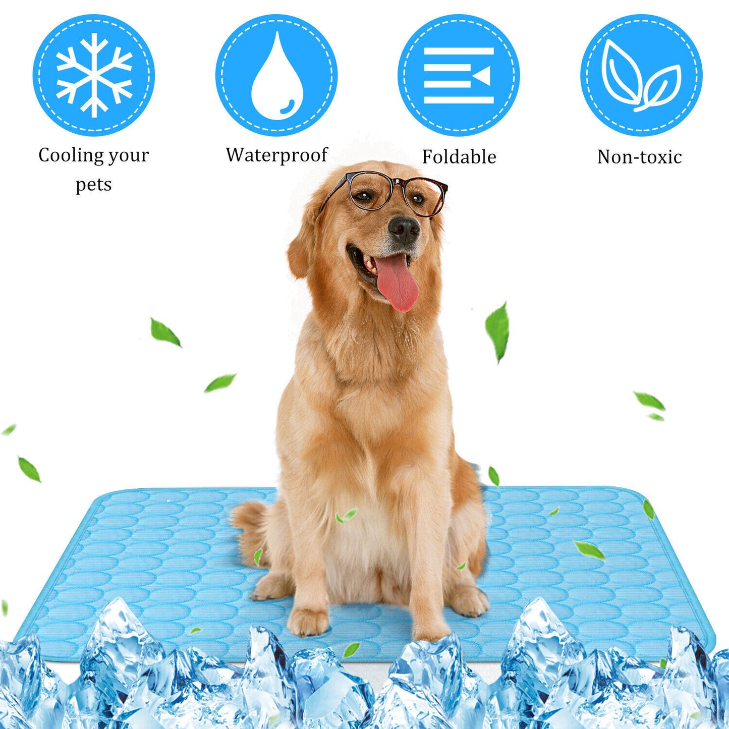 Pet Cooling Mat – Breathable Ice Silk Summer Pad for Dogs & Cats | Waterproof, Washable, Non-Slip Cool Bed - woofyluxe